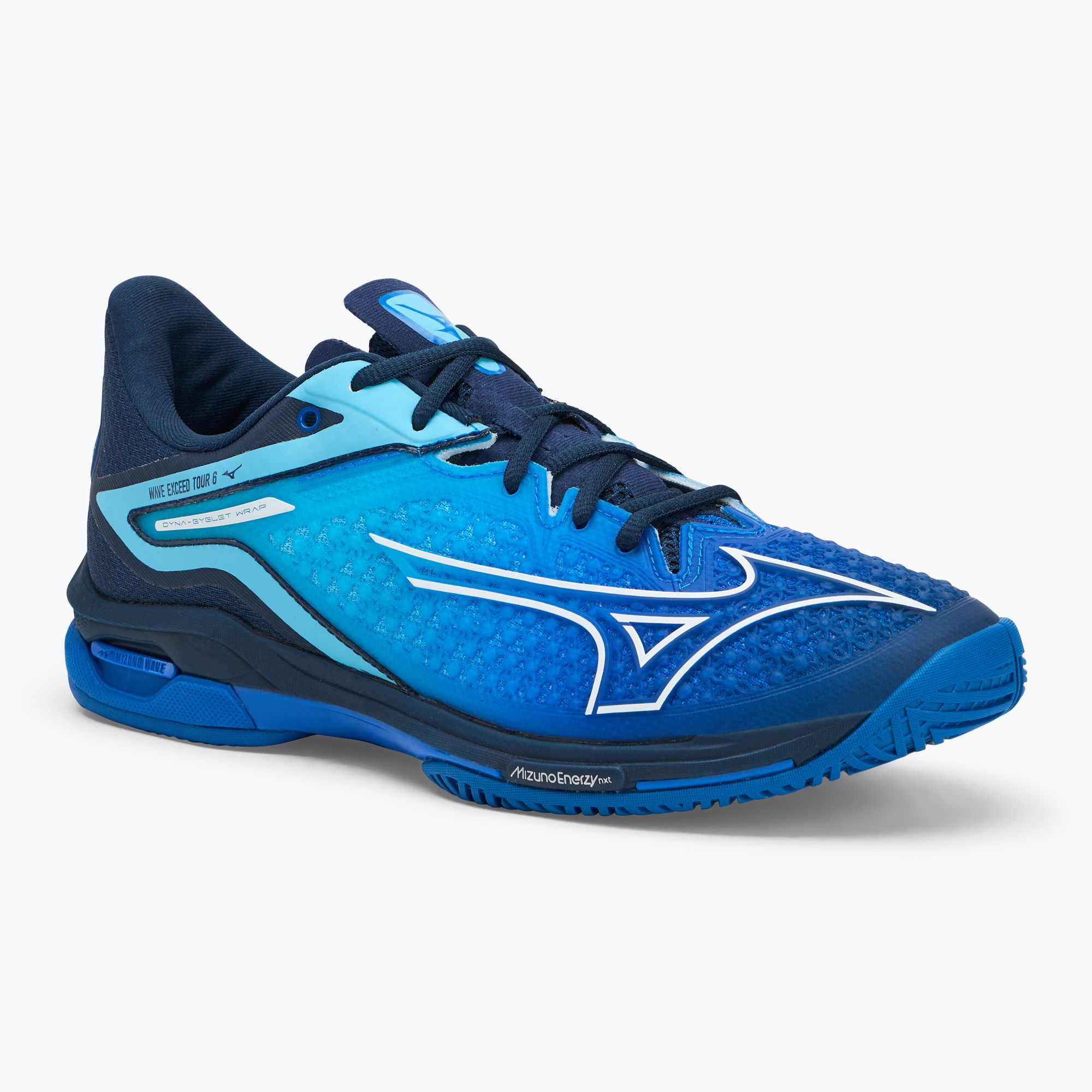 NEW MIZUNO men\'s wave exceed tour 6 ac running shoes in white/dress blue MIZUNO Men main image 2