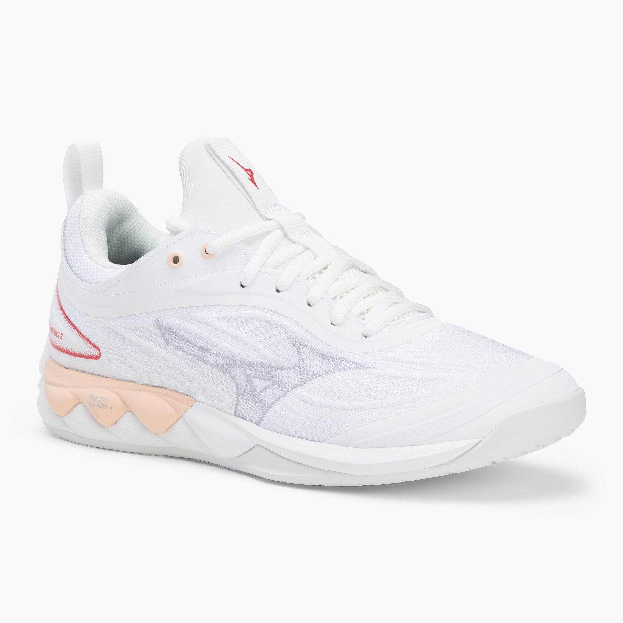 (取寄) ミズノ レディース ウェーブ ルミナス 3 Mizuno women Wave Luminous 3 White/Pink Women's volleyball shoes Mizuno Wave Luminous 3 white/aleutian