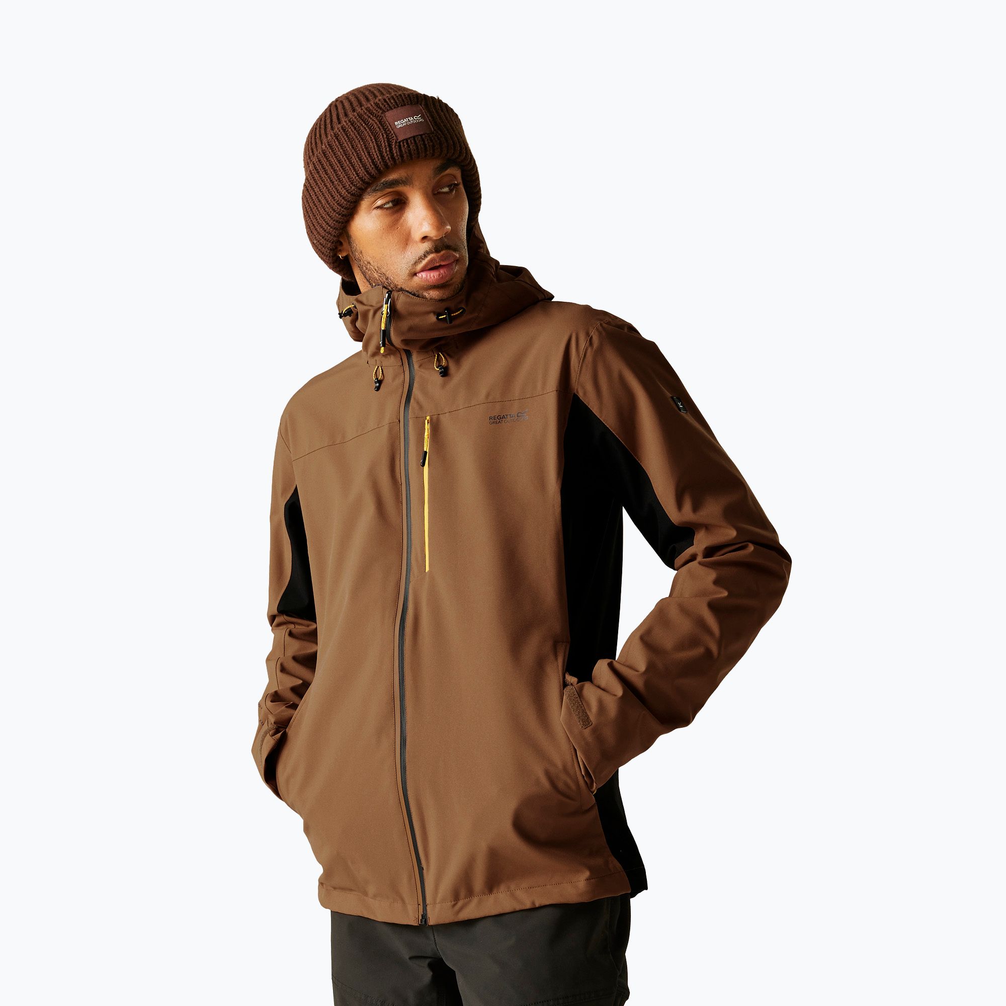 Men's softshell jacket REGATTA Birchdale II nut brown/black (RMW415-ZX8 ...