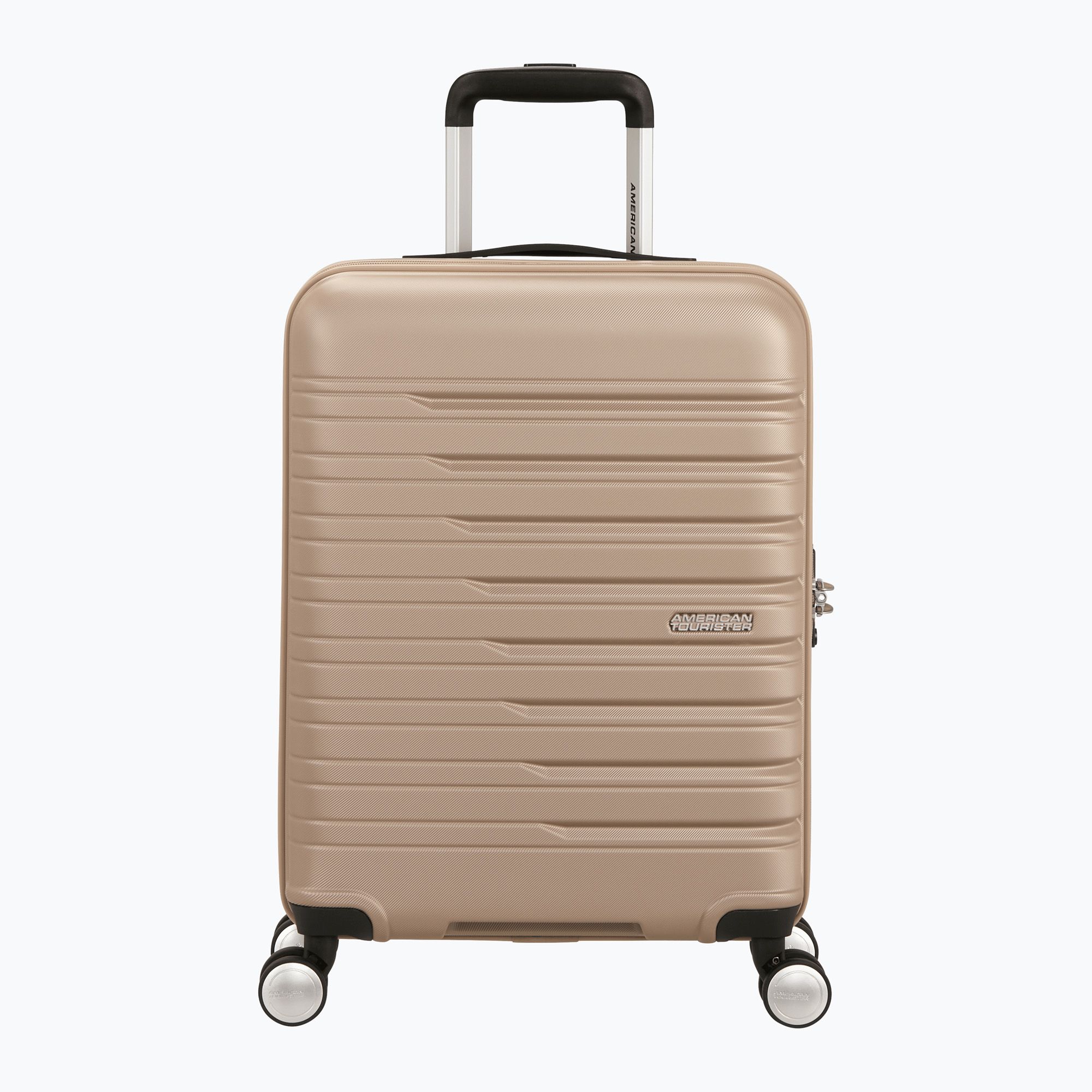 Cabin suitcase American Tourister Flashline Spinner 55 34 l ivory gold ...