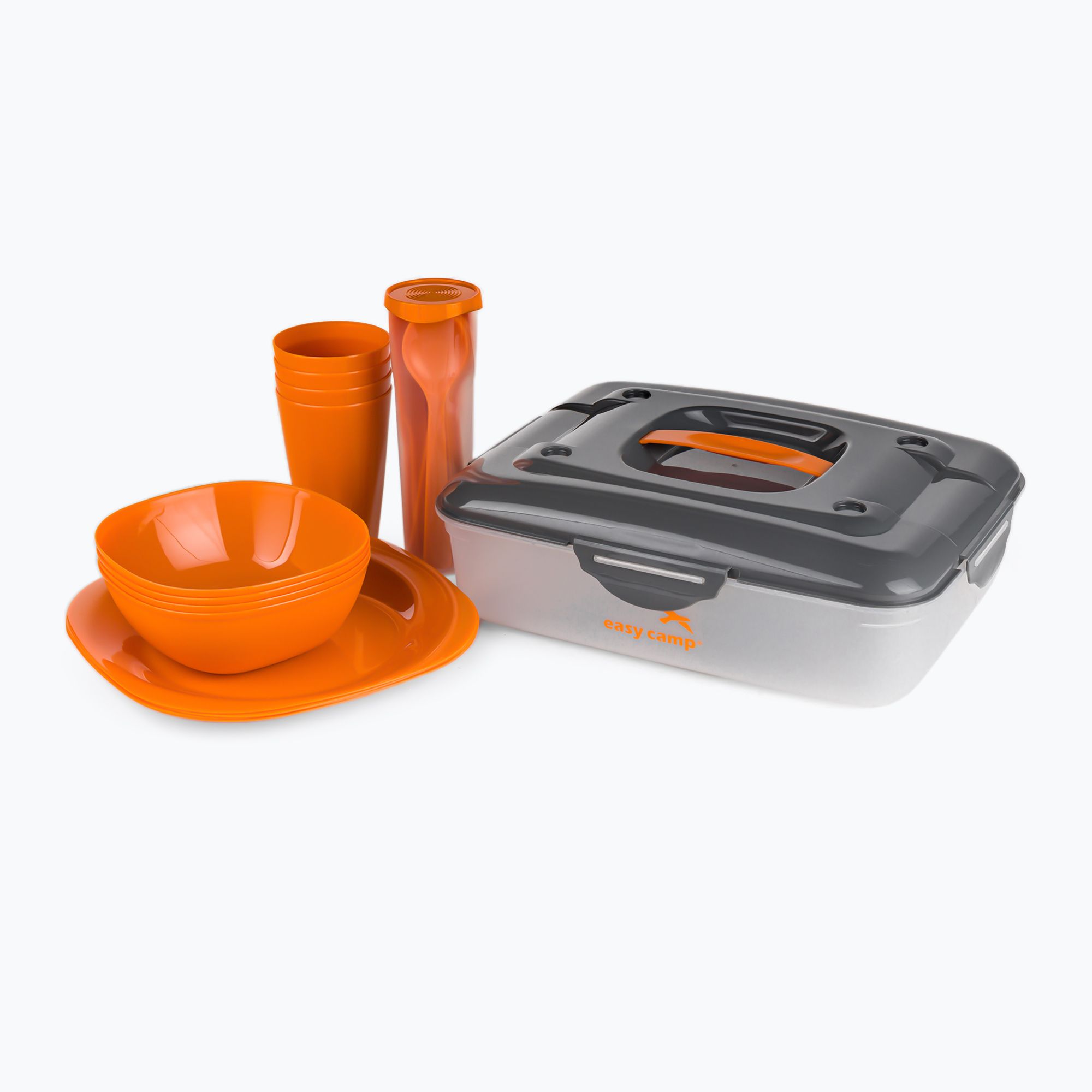hiking Picnic 4 orange Cerf cookware Easy Camp Box Persons 680162 set