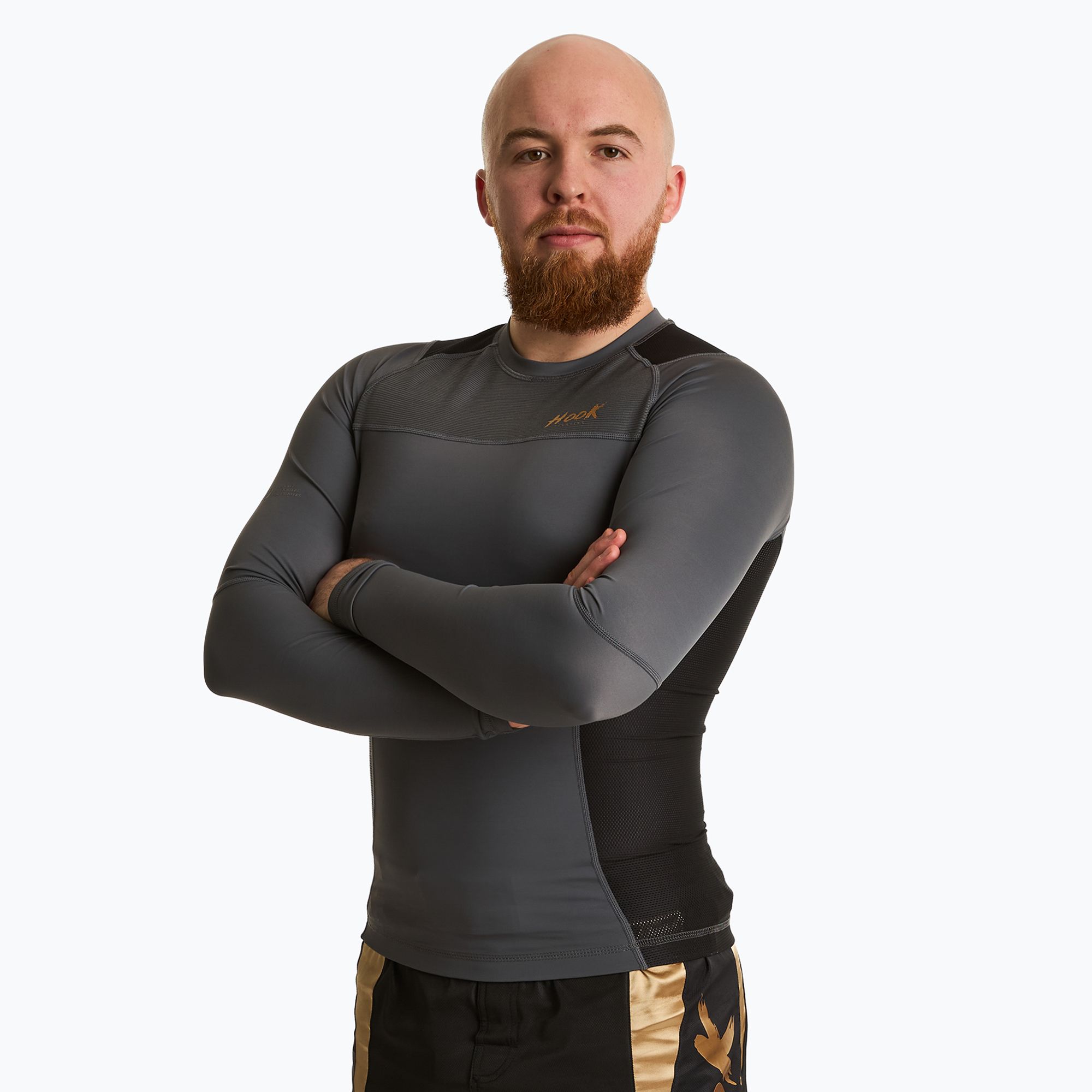 Men's HOOK FIGHTING Rashguard Base black (HKF-SRG001-BL) - Sportano.com