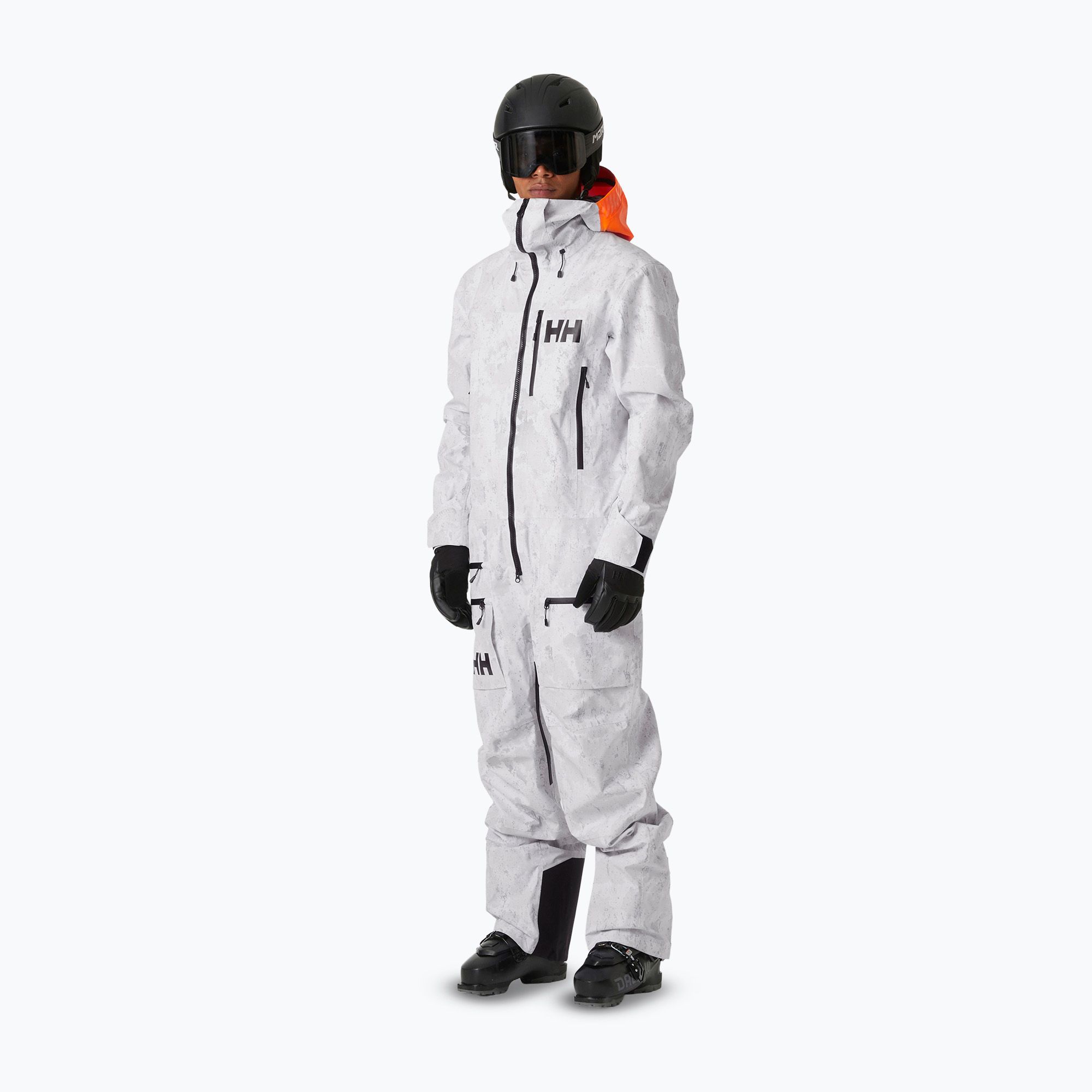 Helly Hansen men's ski suit Chugach Infinity Printed grey fog snow