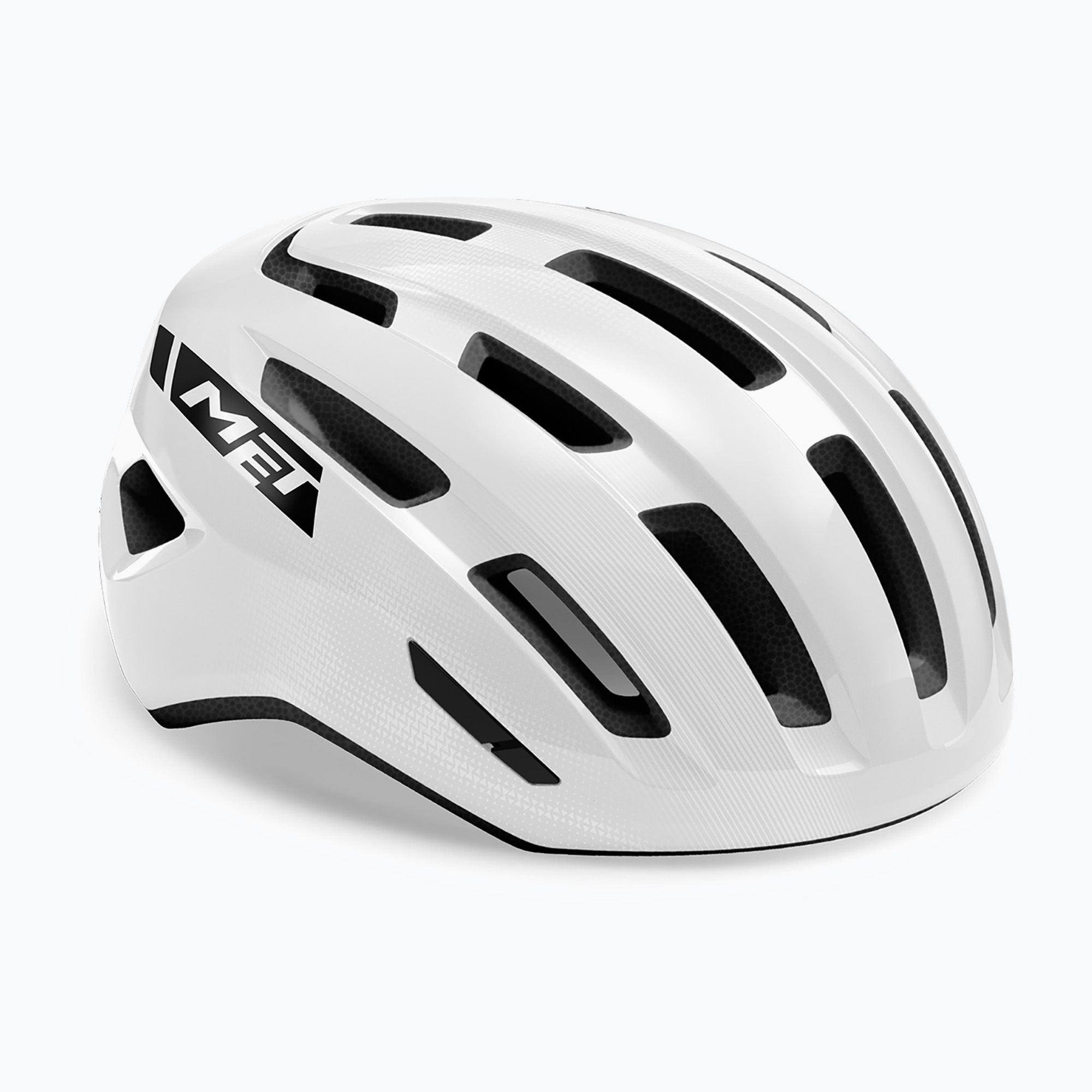 MET Miles white glossy bicycle helmet (52-58 Cm (S/M))