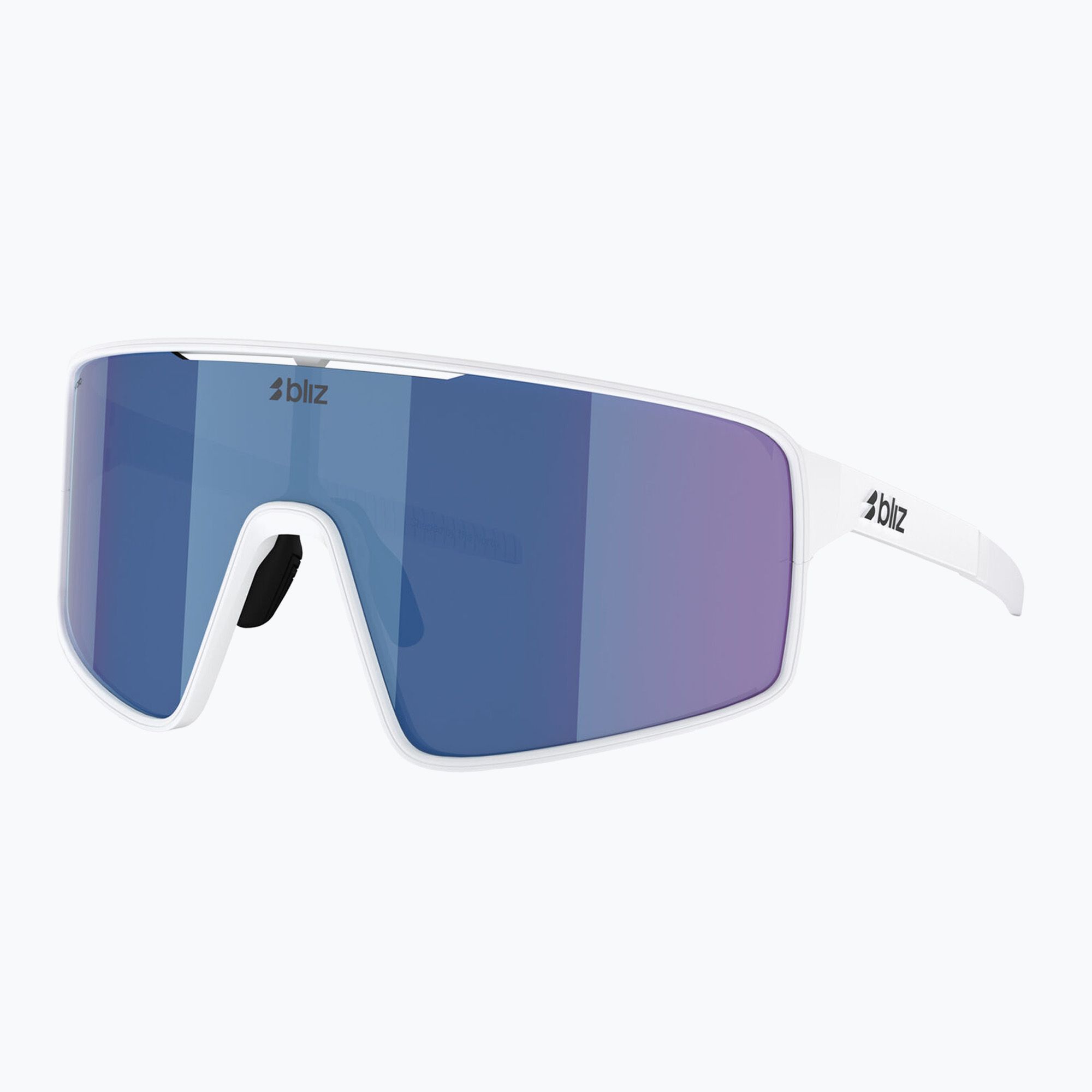 Bliz P001S matte white/grey blue mirror sunglasses