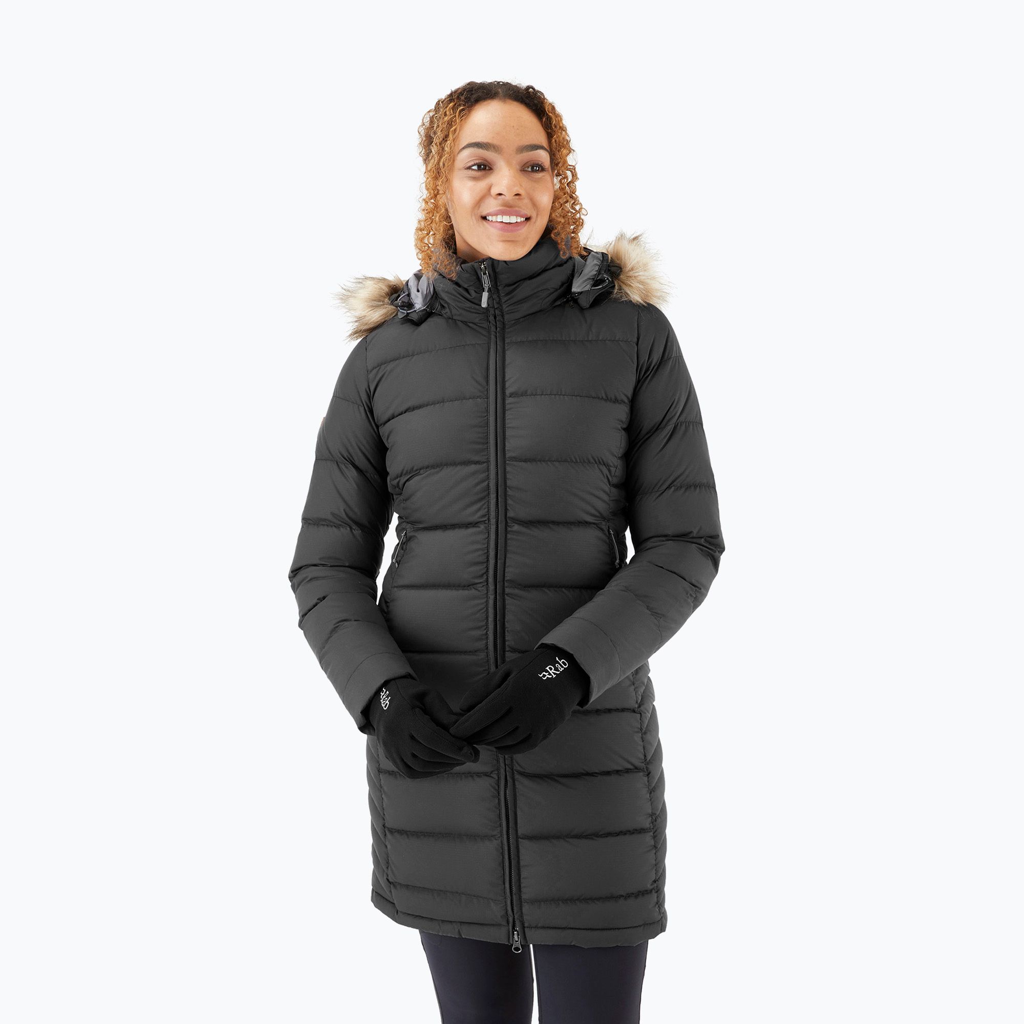 Women's down jacket Rab Deep Cover black QDB-33 (14)