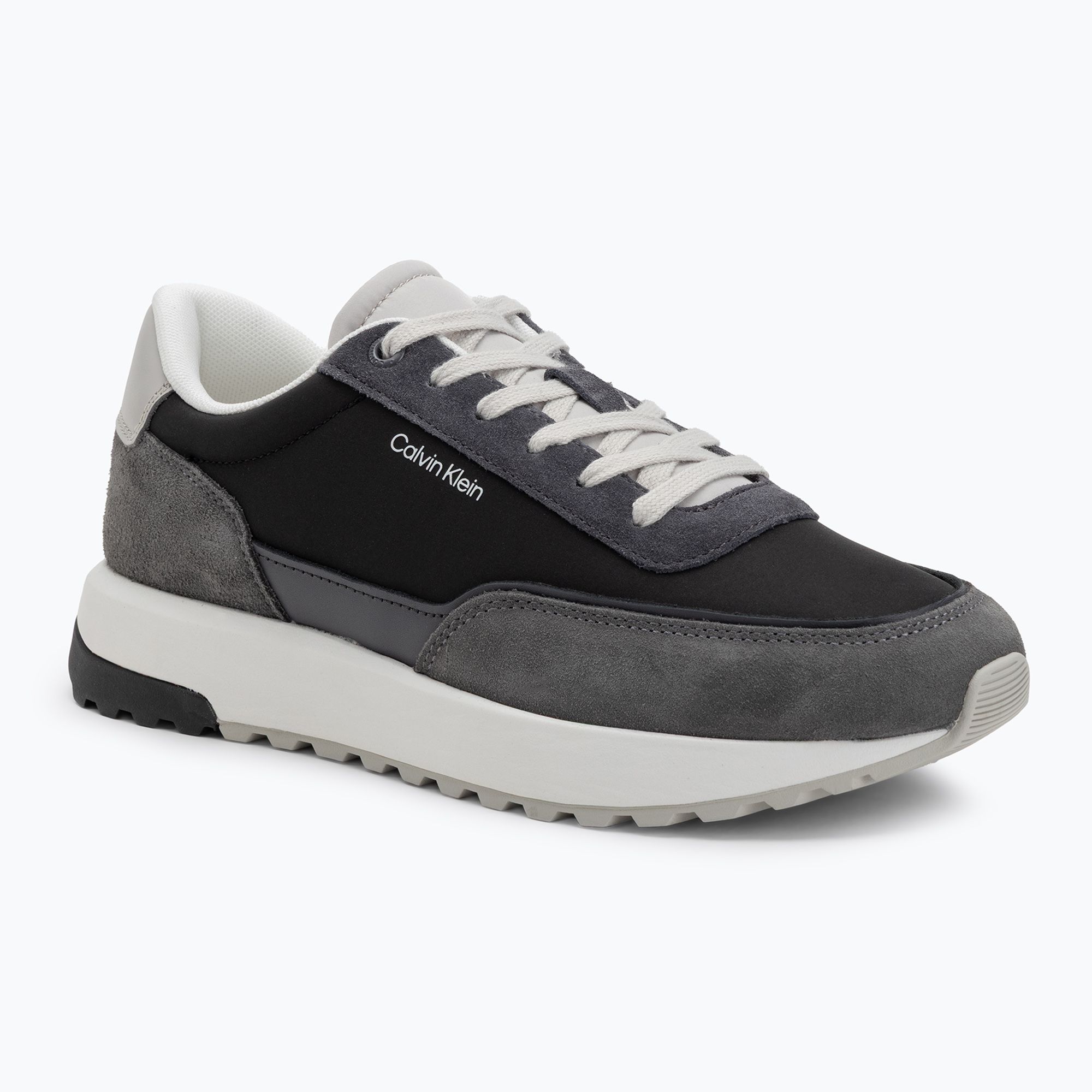 Gray Calvin Klein shoes Calvin Klein Jeans CHUNKY CUPSOLE MONO LTH White / Black  main image 4