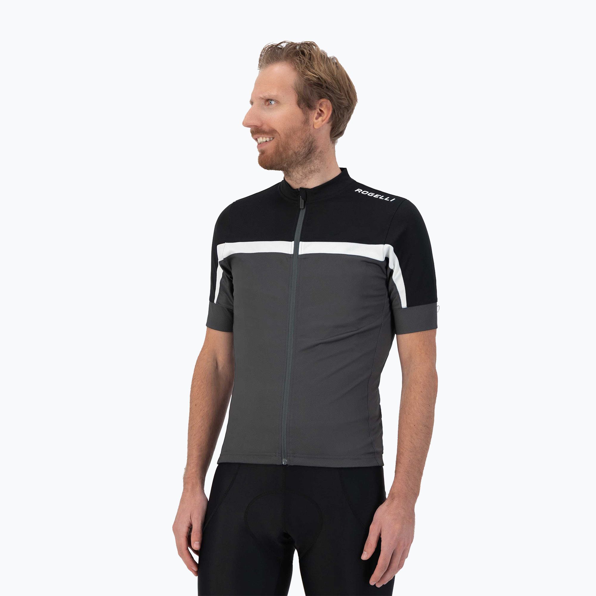 Rogelli men's cycling jersey Course black/grey/white (M)