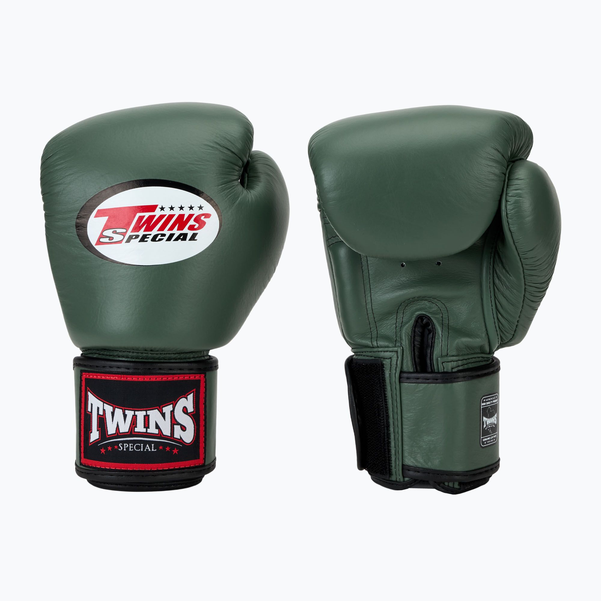 Gants Twins BGVL3-BW/BW 16 OZ - Cuir Thaïlandais, Fermeture Velcro, Pouce Attaché, Pour Muay Thai, Boxe, MMA