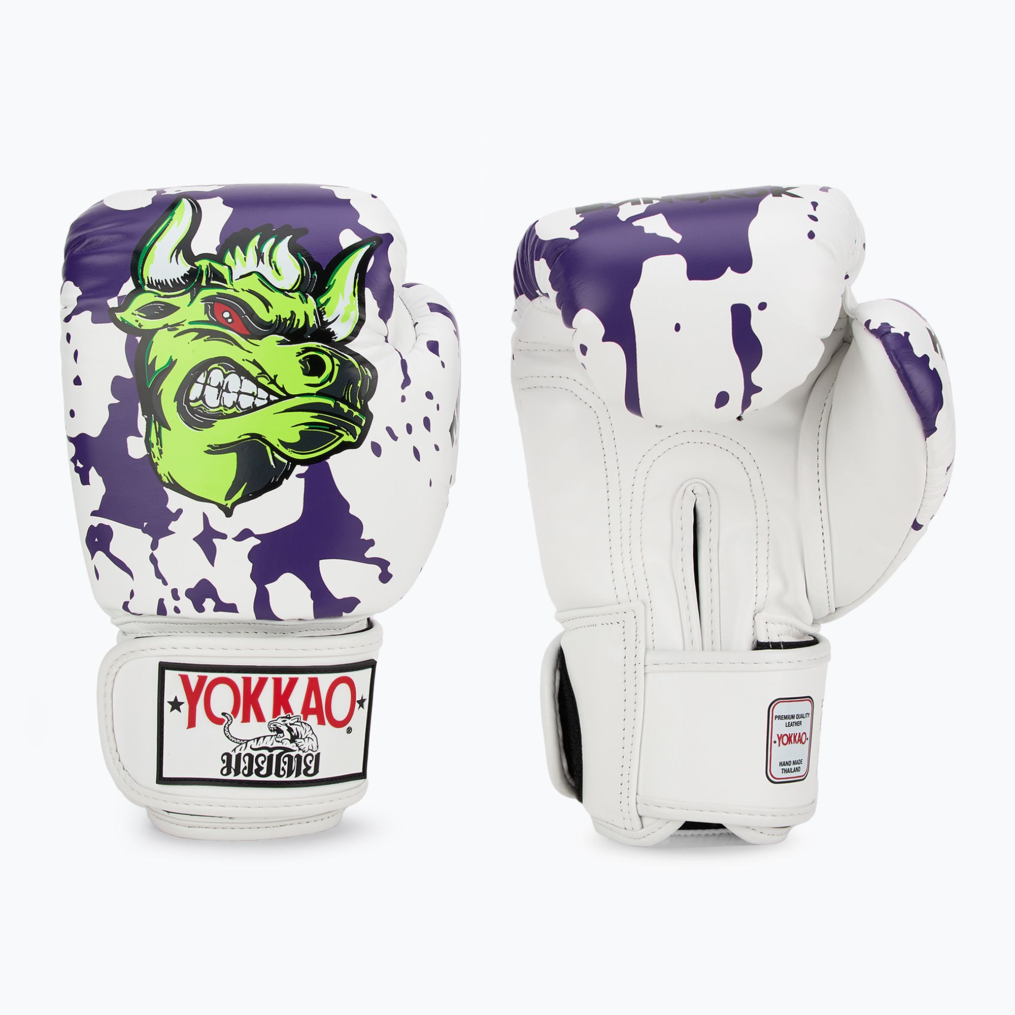 Men's boxing gloves YOKKAO Angry Bull white (FYGL-86-4) - Sportano.com