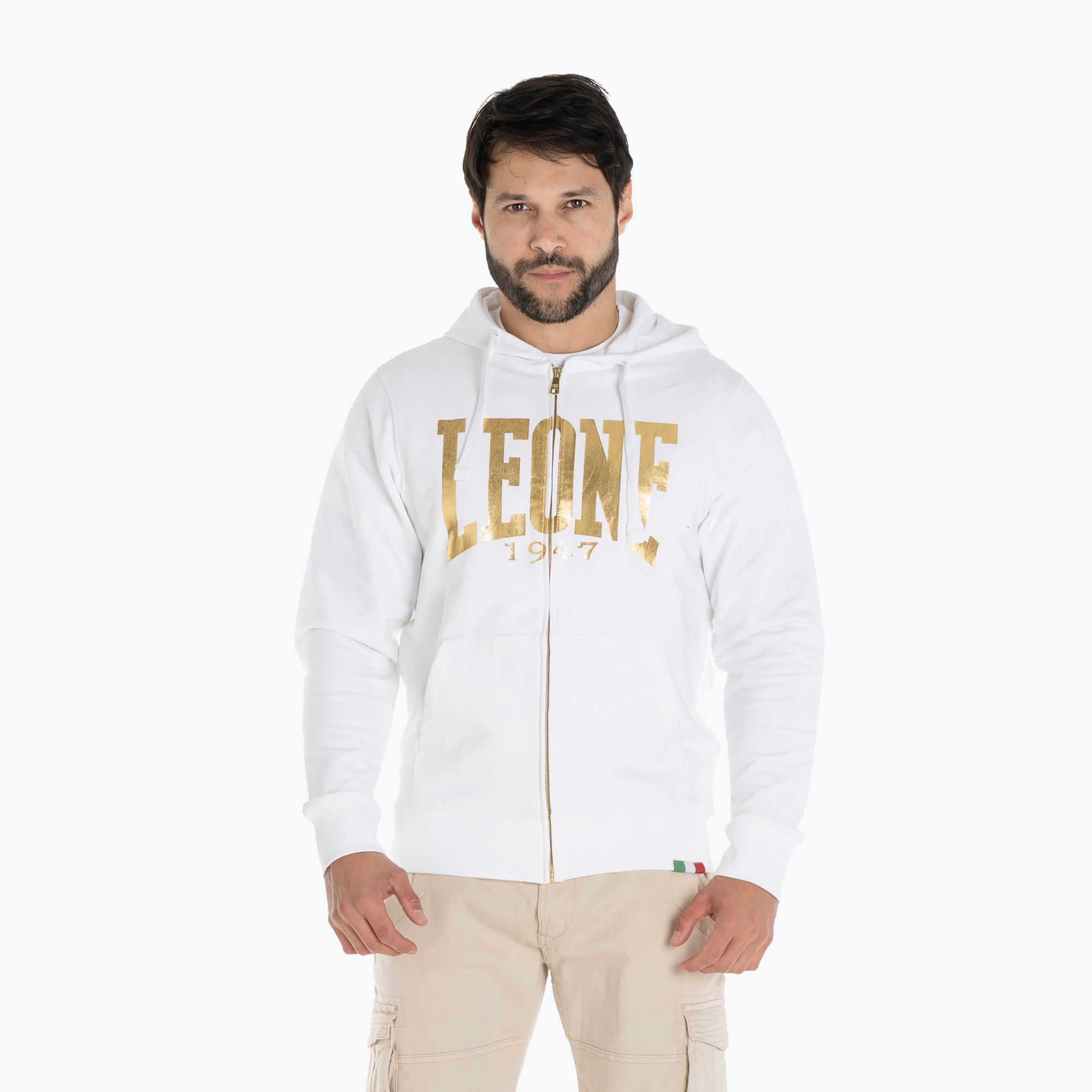 Men's LEONE 1947 Gold Hoody optic white (L)