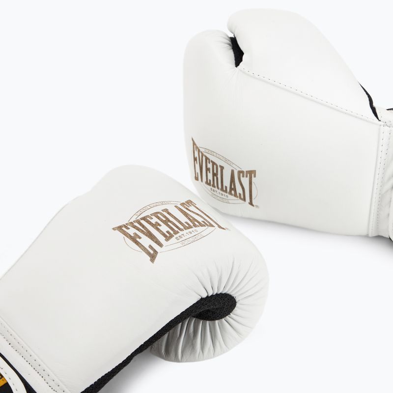 Everlast 1910 Classic white boxing gloves 4