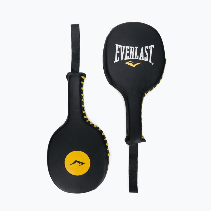 Everlast Lea Punch Paddle leather trainer pads black EV4088 2