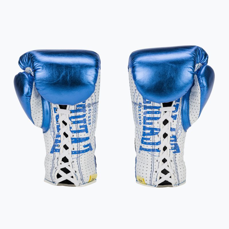 Everlast Fight Leather boxing gloves blue 3
