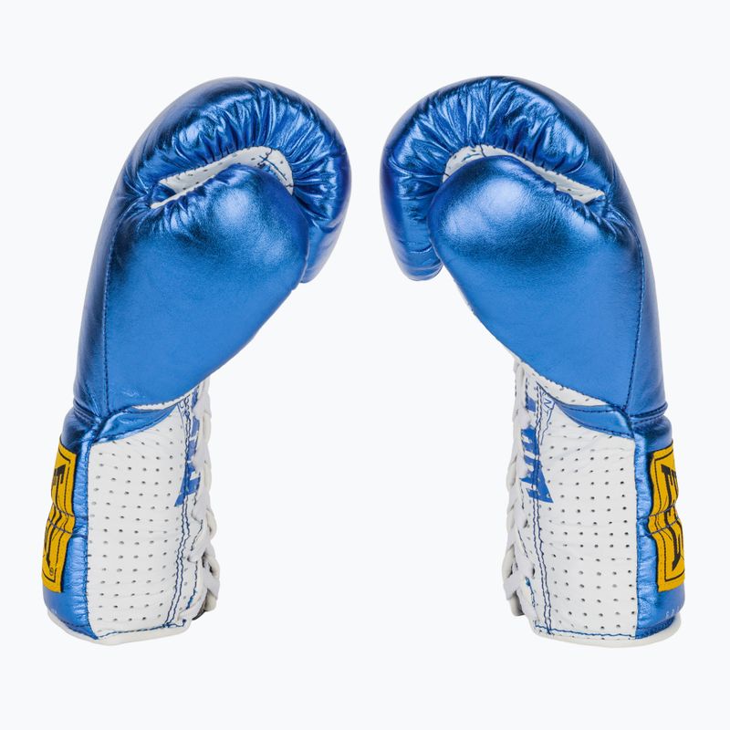 Everlast Fight Leather boxing gloves blue 4