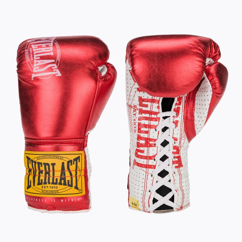 Everlast Fight Leather boxing gloves red