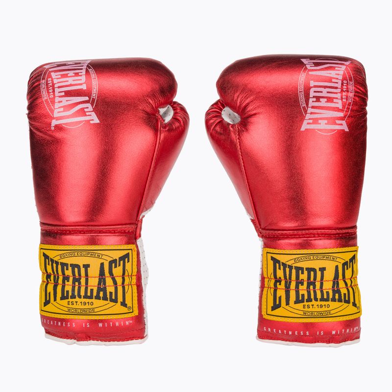Everlast Fight Leather boxing gloves red 2