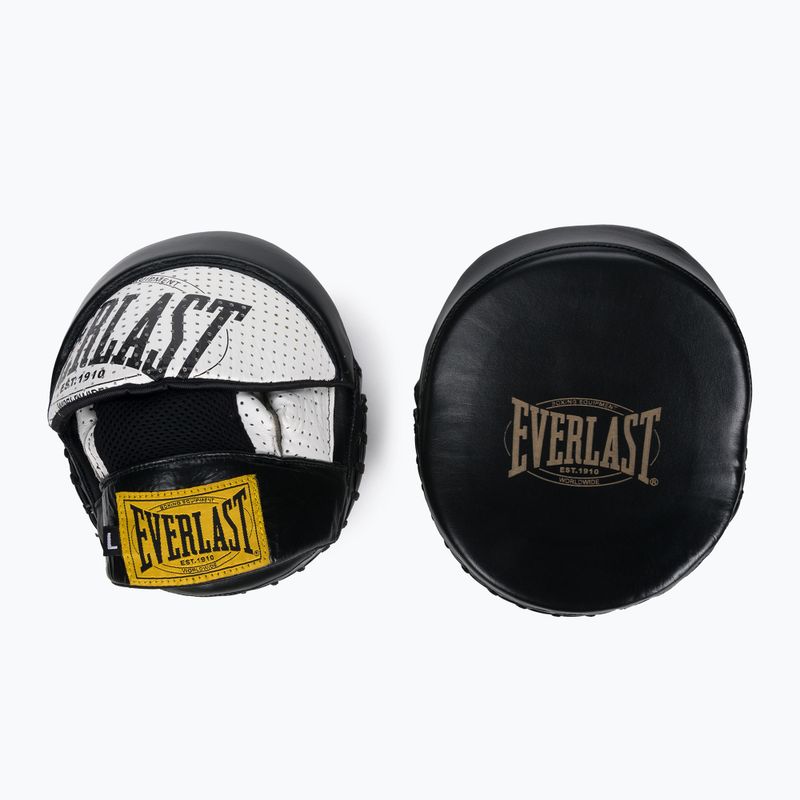 Everlast 1910 Pro Mantis Mitts white and black coaching discs EV4800 2