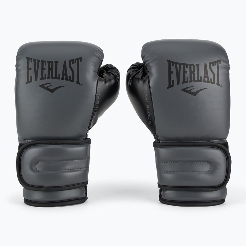 Everlast Powerlock 2 charocal boxing gloves 2