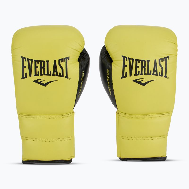 Everlast Powerlock 2 Laced Pro Training boxing gloves neon yellow 2