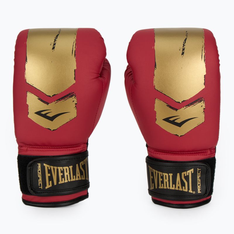 Everlast Prospect 2 boxing set helmet + shields + gloves red/gold 2
