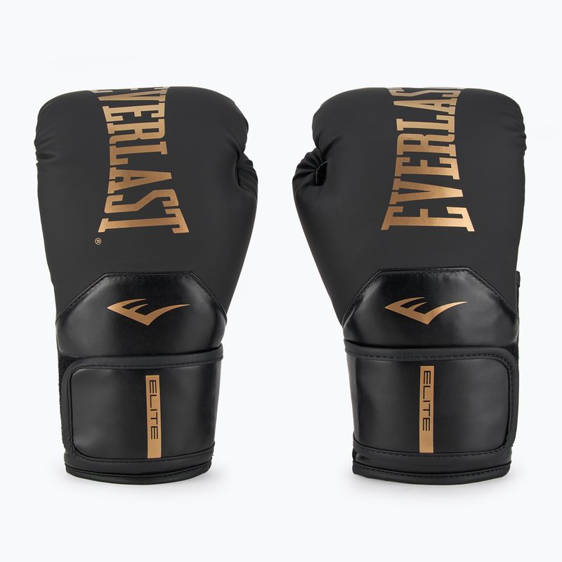 Everlast Pro Style Elite 2 black/gold boxing gloves 2