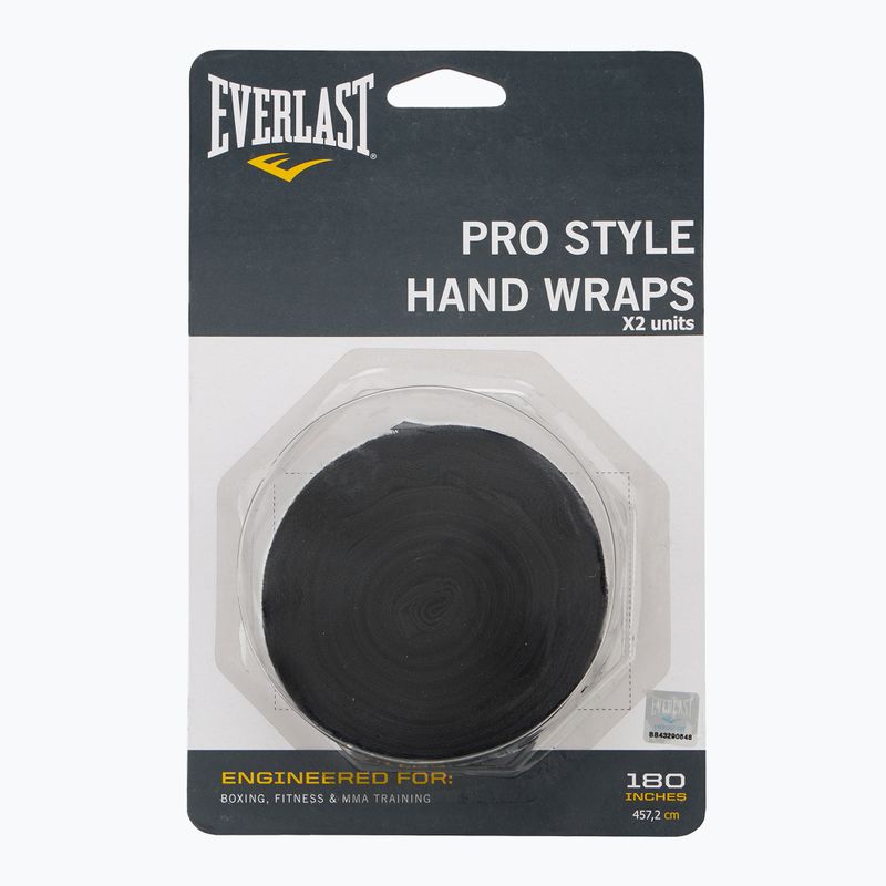 Boxing bandages Everlast 450 cm black 2
