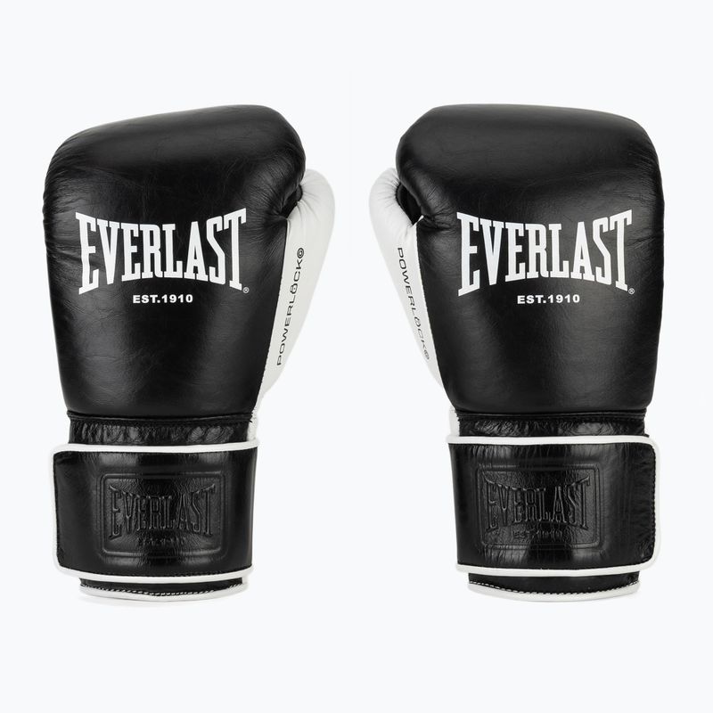 Boxing gloves Everlast Powerlock Pro OG H&L black/white 2