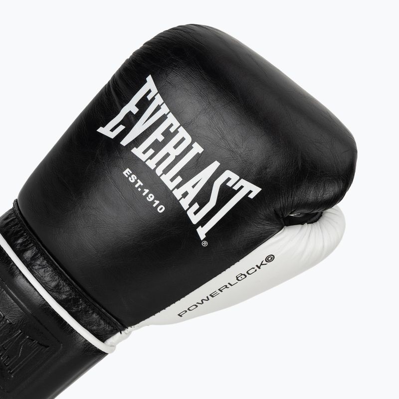 Boxing gloves Everlast Powerlock Pro OG H&L black/white 5