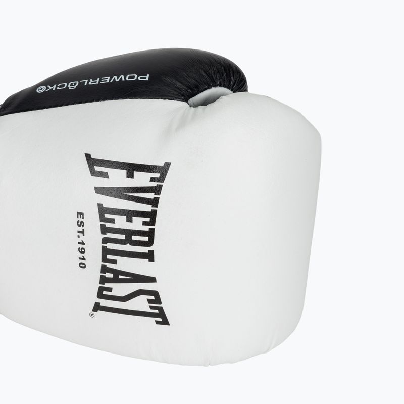 Boxing gloves Everlast Powerlock Pro OG Laced white/black 5