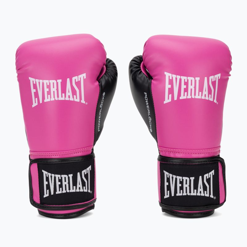Boxing gloves Everlast Powerlock Pro OG H&L Training Glove pink/black 2