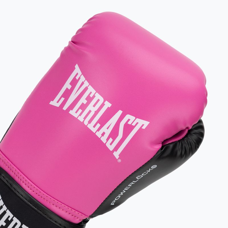 Boxing gloves Everlast Powerlock Pro OG H&L Training Glove pink/black 5