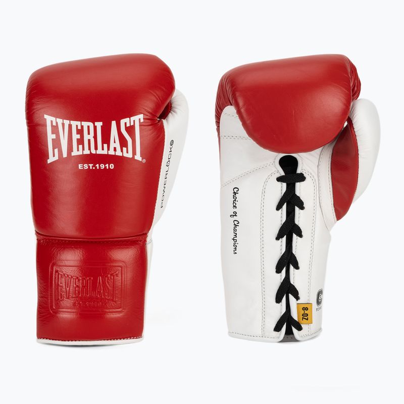 Boxing gloves Everlast Powerlock OG Pro Fight red/white