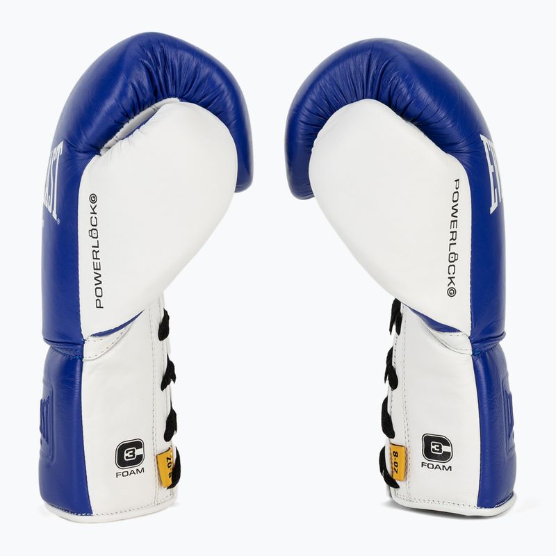 Boxing gloves Everlast Powerlock OG Pro Fight blue/white 4