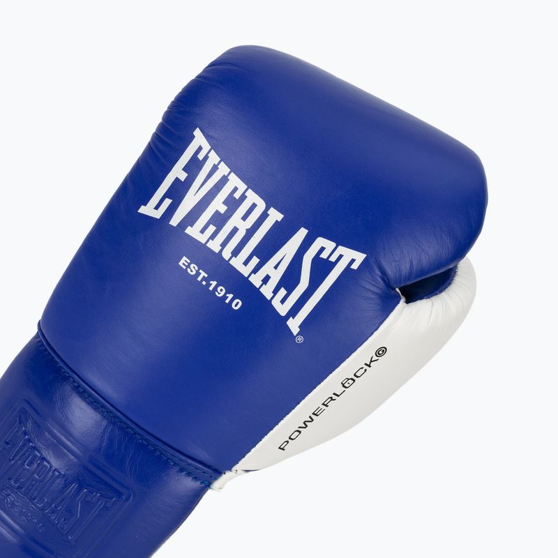 Boxing gloves Everlast Powerlock OG Pro Fight blue/white 5