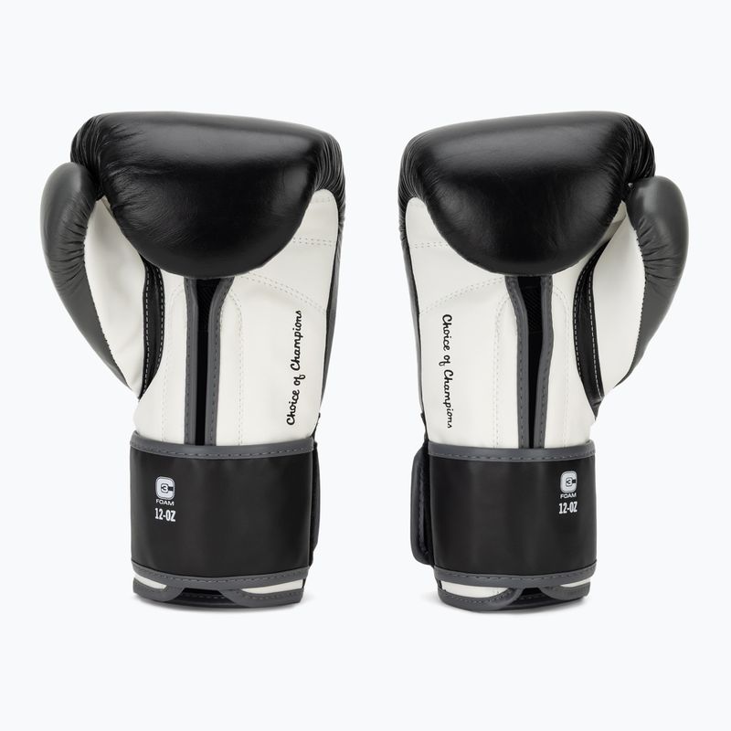 Boxing gloves Everlast Powerlock OG H&L Leather Advanced Training black/white 3