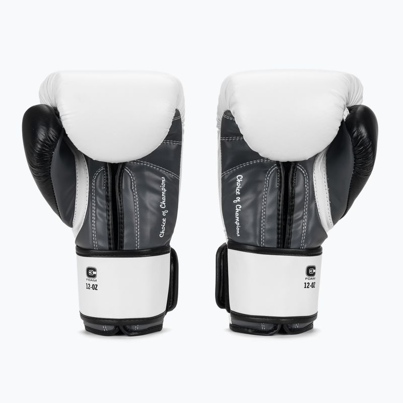 Boxing gloves Everlast Powerlock OG H&L Leather Advanced Training white/black 3