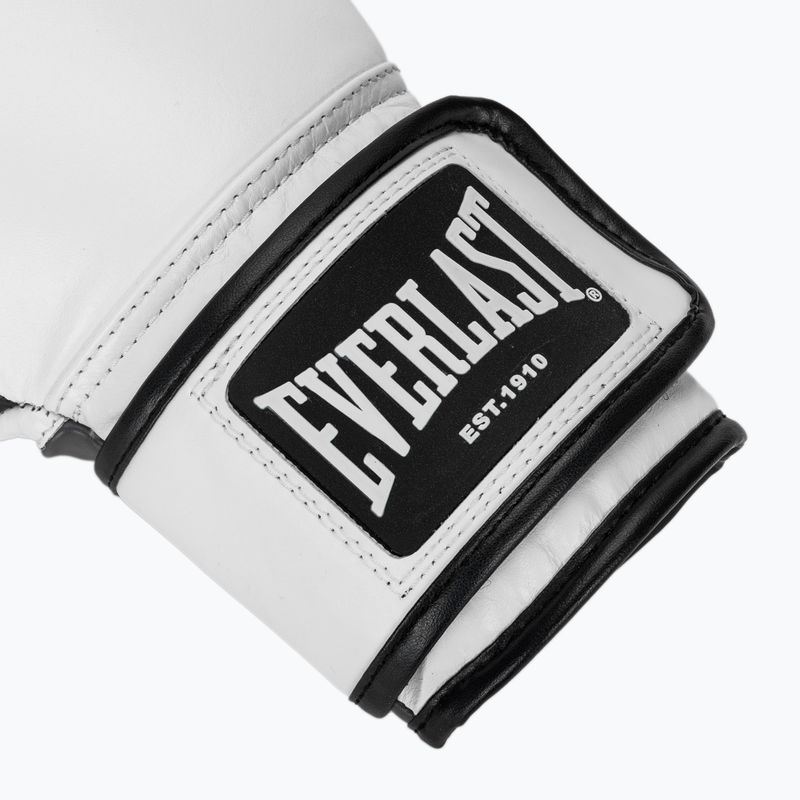 Boxing gloves Everlast Powerlock OG H&L Leather Advanced Training white/black 5