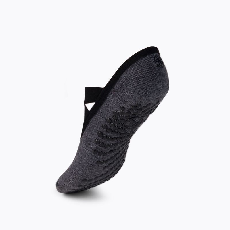 Gaiam women's yoga socks non-slip graphite 63709 3