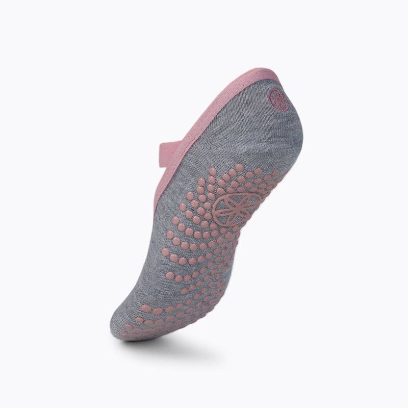 Gaiam women's yoga socks anti-slip grey 63755 3