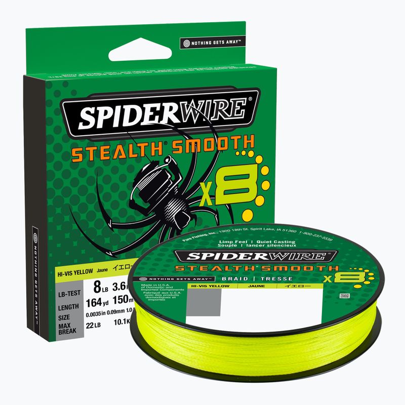 SpiderWire Stealth 8 yellow spinning braid 1515628