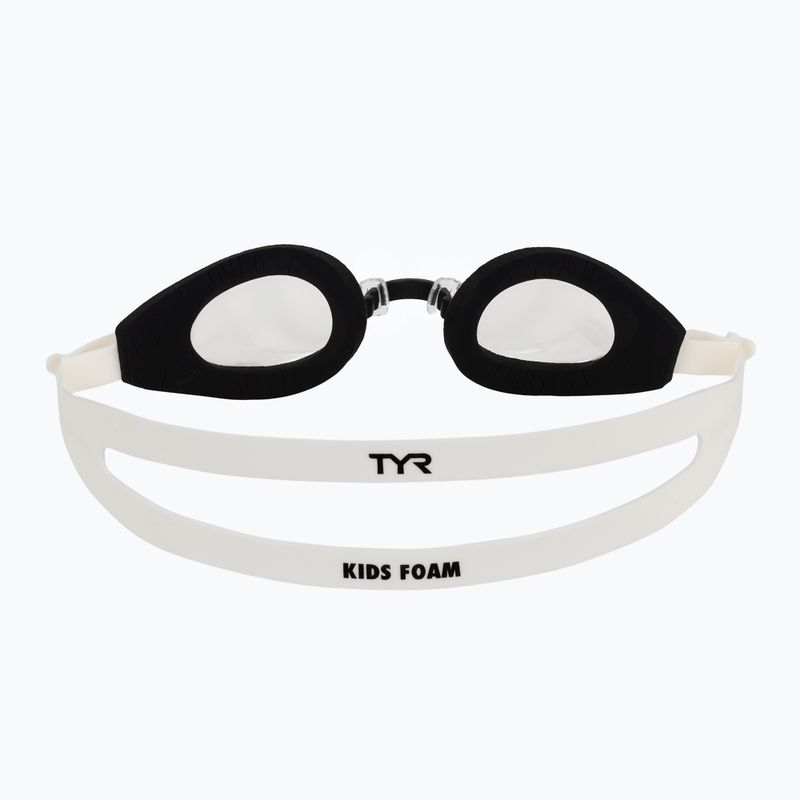 Children's swim goggles TYR Foam Youth clear/black/white 4