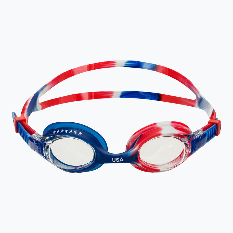 TYR Swimglasses USA clear/red/navy 2