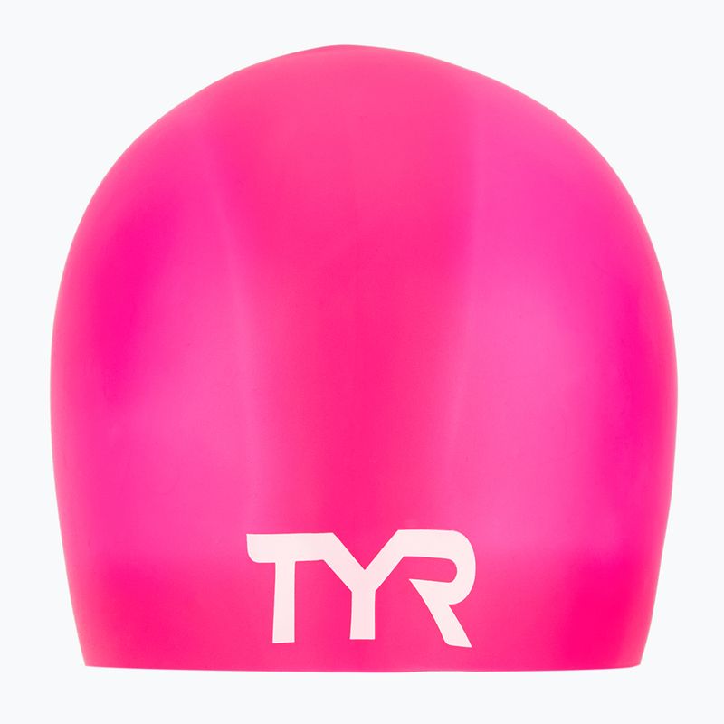 TYR Wrinkle Free Silicone swimming cap pink