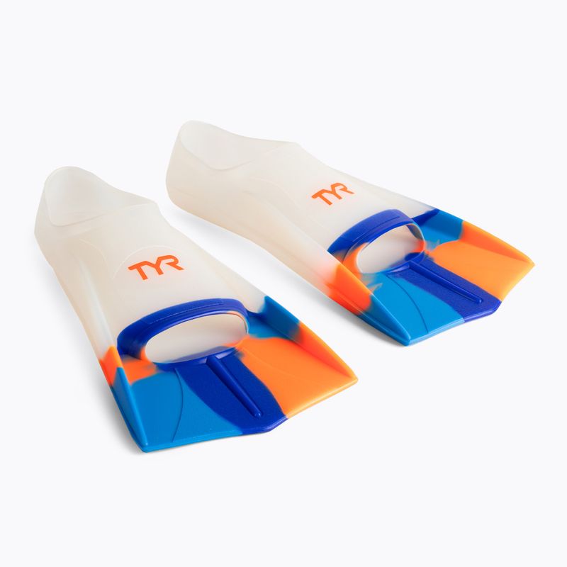 TYR Stryker Silicone white and colour swim fins LFSTRKR