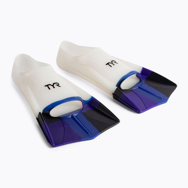 TYR Stryker Silicone white and colour swim fins LFSTRKR