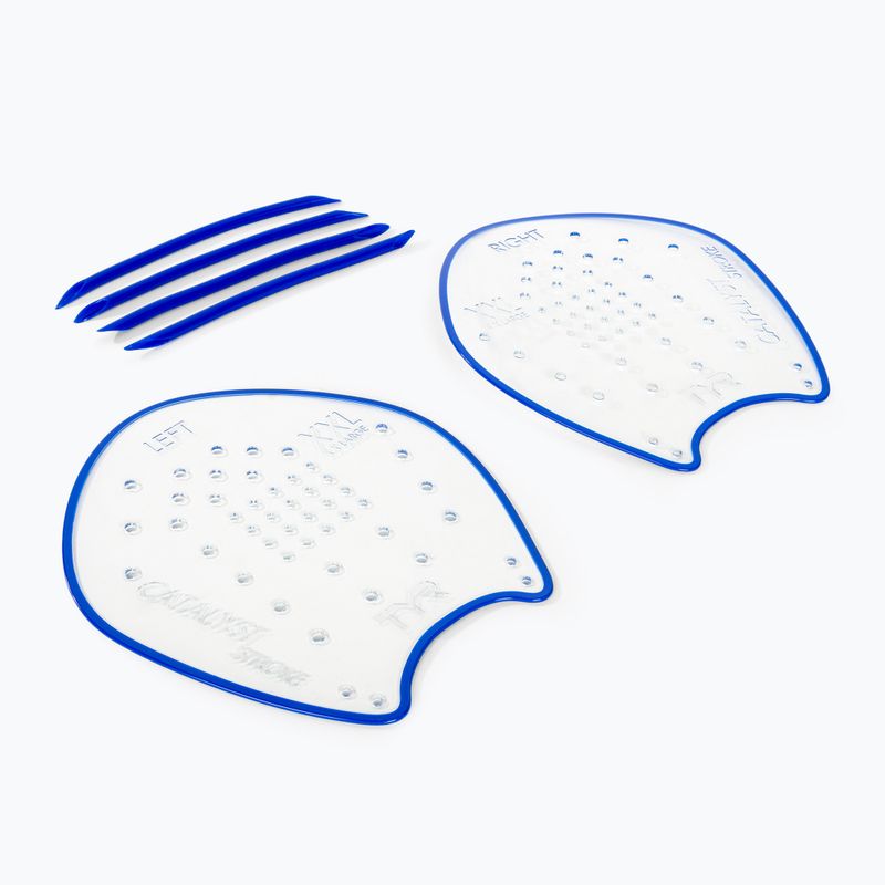 TYR Catalyst Stroke swim paddles navy