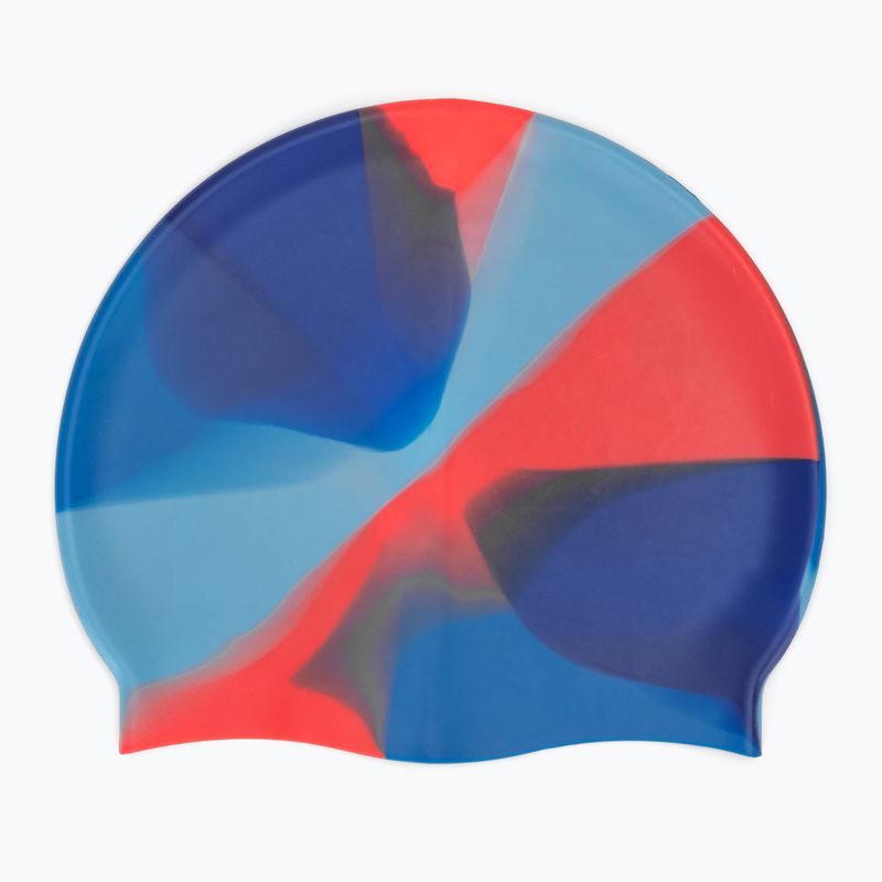 Children's swim cap TYR Tiedye Silicone Multicolor Jr blue/orange 2