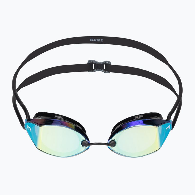 TYR Tracer-X Racing Mirrored gold/black swimming goggles LGTRXM_751 2