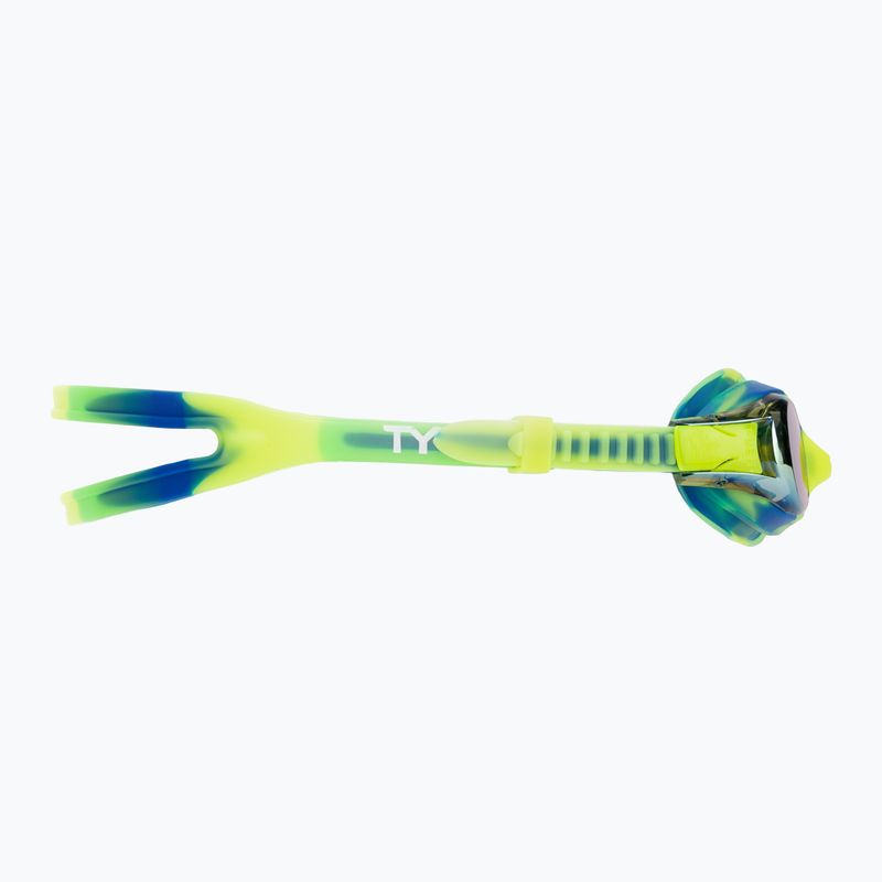 TYR Swimple Tie Dye Mirrored gold/green/blue children's swimming goggles 3